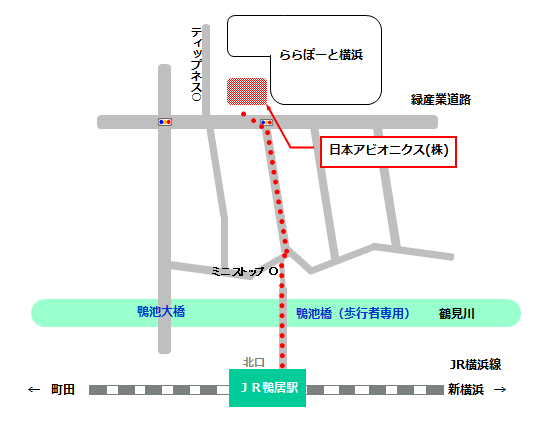 図：新横浜事業所案内図