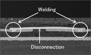 Cross sectional photo