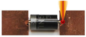 Welding of the diode terminal