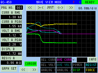 写真：QC-450_WAVE VIEW画面