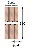 図：CC合金（6.4φ）形状