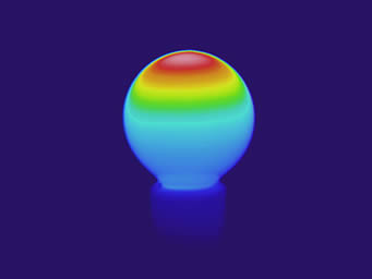 画像：電球ガラス表面計測